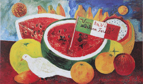 Frida Kahlo, Still Life: Viva la vida y el Dr. Juan Farill